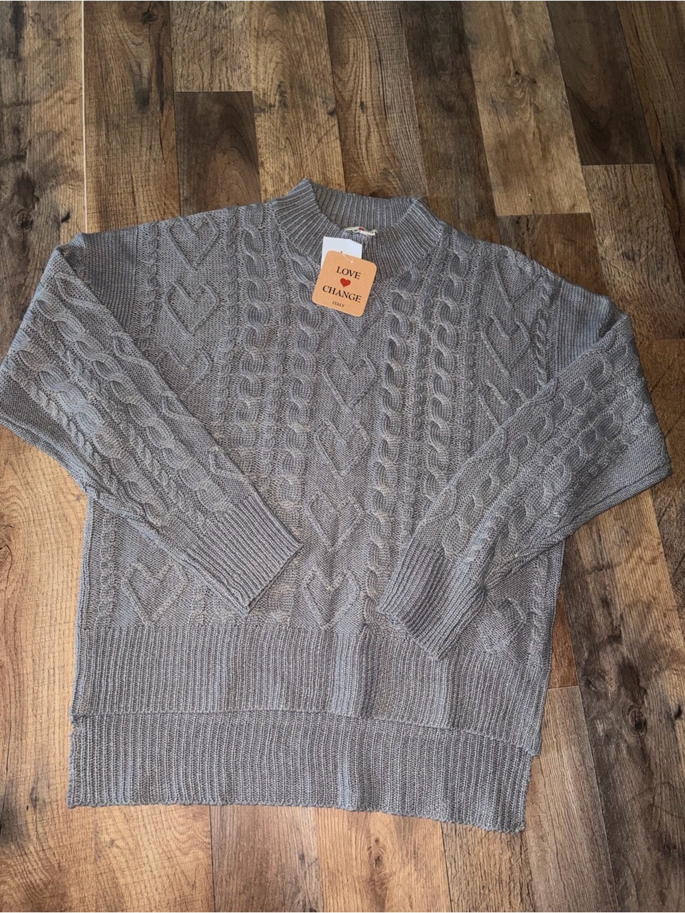 Mock neck knit sweater